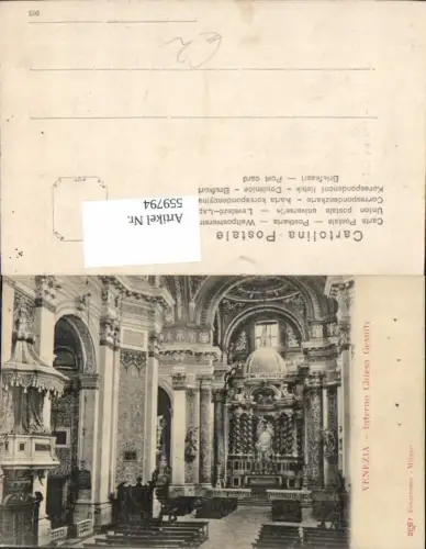 559794,Italy Venezia Venedig Interno Chiesa Gesuiti Kirche Innenansicht