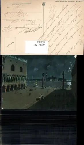 559804,Mondschein Litho Italy Venezia Piazzetta con Palazzo Ducale Venedig Doschenpalast
