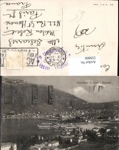 559806,Italy Brunate Panorama di Como e Brunate Küste