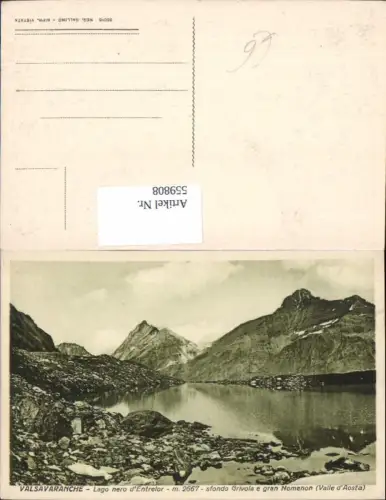 559808,Italy Valsavaranche Lago nero d Entrelor Nomenon Valle d Aosta