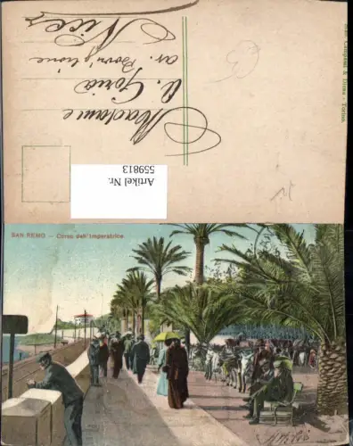 559813,Italy San Remo Sanremo Corso dell Imperatrice Promenade
