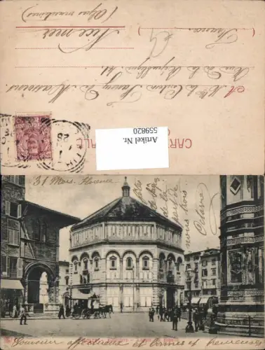 559820,Italy Firenze Florenz Ballistero Loggia del Bigatto Kutsche