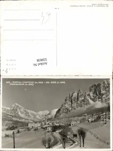 559838,Foto Ak Italy Cortina d’Ampezzo Col Rosa Pomagagnon Winteransicht