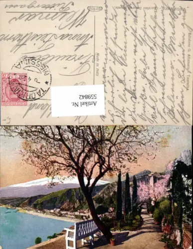 559842,Italy Taormina Giardino Duca di Bronte Park Küste