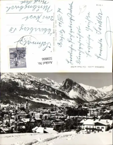 559866,Foto Ak Italy Cortina d'Ampezzo Col Rosa Winteransicht