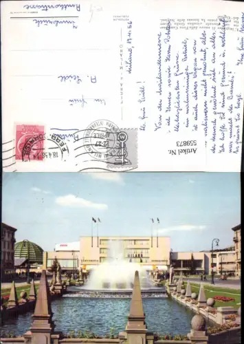 559873,Italy Milano Mailand L ingresso di onore dalla Fiera Campionaria Springbrunnen Brunnen