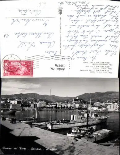 559878,Italy Sanremo Riviera dei Fiori il porto Hafen Schiff Boot