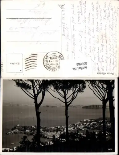 559886,Foto Ak Italy Porto d Ischia Hafen von Berg gesehen