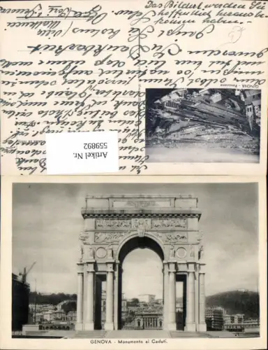 559892,Italy Genova Genua Monumento ai Caduti Triumphbogen