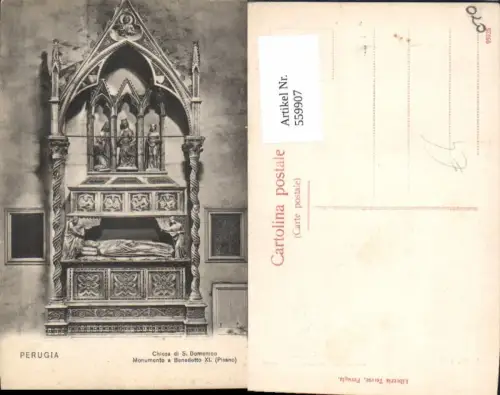559907,Italy Perugia Chiesa di S. Domenico Monumento a Benedetto XI Pisano Grab