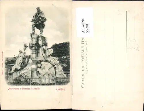 559909,Italy Torino Turin Monumento a Giuseppe Garibaldi Statue pub Stengel Co 11496