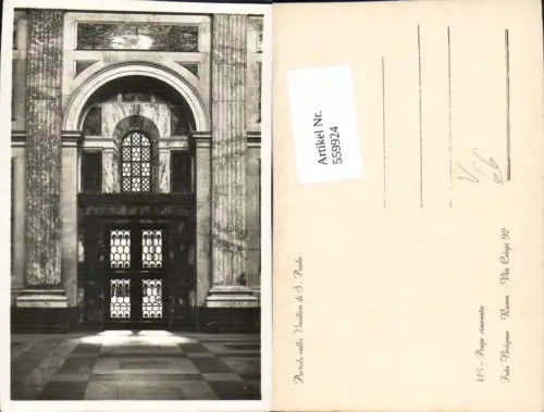 559924,Italy Roma Rom Portale nella Basilica di S. Paolo pub Foto Brügner