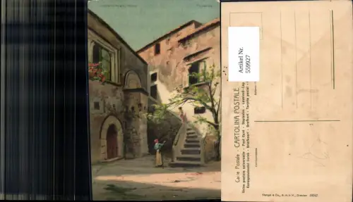 559927,Künstler Ak Italy Taormina Cortile del Palazzo Floresta pub Stengel Co 19767