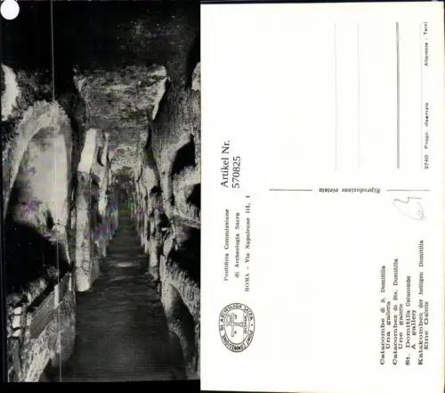 570825,Rom Roma Catacombe di S. Domitilla Katakomben Eine Galerie Italy