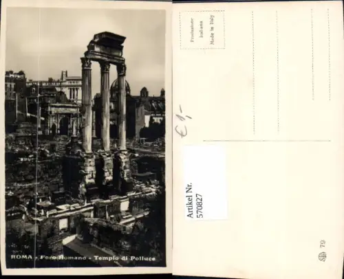 570827,Rom Roma Foro Romano Tempio di Polluce Antike Tempelanlage Italy