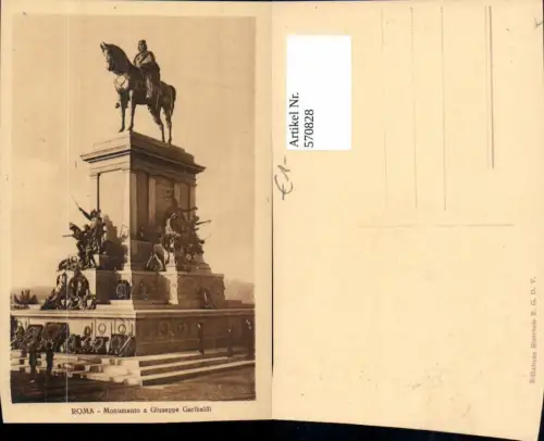 570828,Rom Roma Monumento a Giuseppe Garibaldi Reiterdenkmal Italy