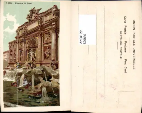 570836,Rom Roma Fontana di Trevi Trevi-Brunnen Brunnen Italy