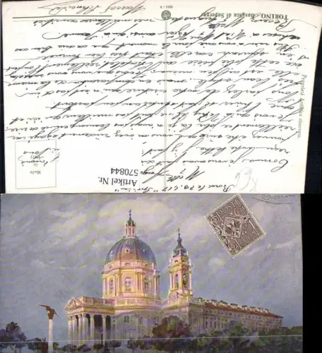 570844,Künstler Ak Torino Turin Basilica di Superga Basilika Italy
