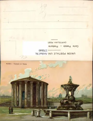 570849,Künstler Ak Tempio di Vesta Tempel Rom Roma Italy