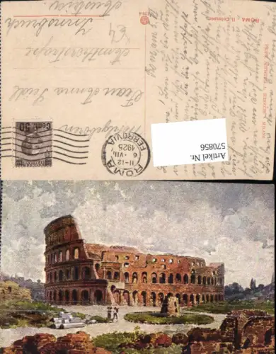 570856,Künstler Ak Rom Roma Il Colosseo Kolosseum Italy