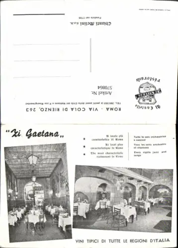 570864,Rom Roma Zi Gaetano Restaurant Ristorante Via cola di Rienzo 263 Innen Italy