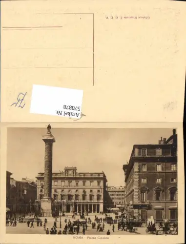 570878,Italy Roma Rom Piazza Colonna Statue