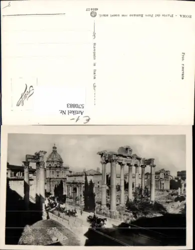 570883,Italy Roma Rom Parte del Foro Romano con nuovi scavi Tempel Ruine