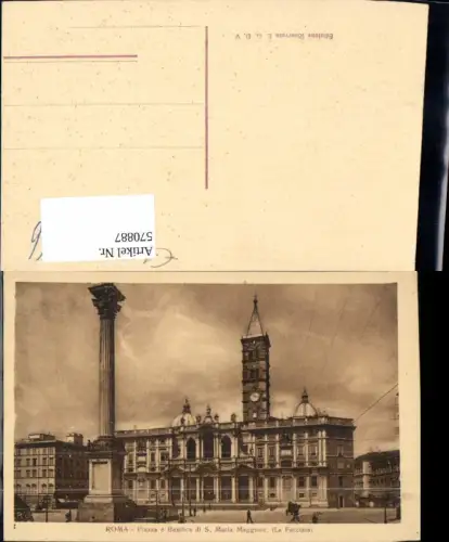 570887,Italy Roma Rom Piazza e Basilica di S. Maria Maggiore La Facciata Basilika