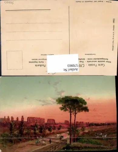 570903,Künstler Ak Italy Roma Rom Avanzi dell Acquedotto di Claudio Via Appia Straße