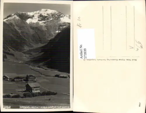 573939,Foto Ak Kasern Casere Prettau Kasererspitze Südtirol pub Much Heiss 2560