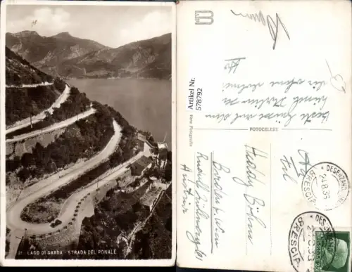 578792,Lago di Garda Gardasee Strada del Ponale