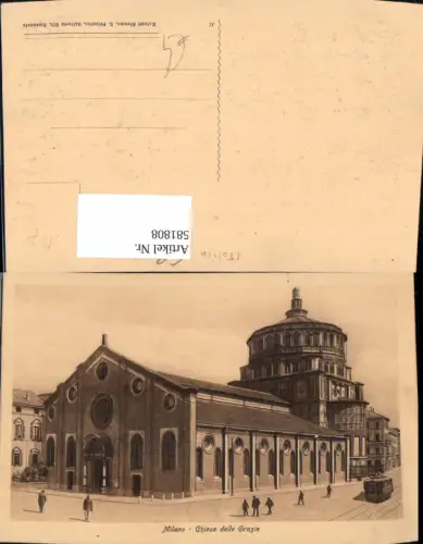 581808,Italy Milano Mailand Chiesa delle Grazie Kirche Straßenbahn