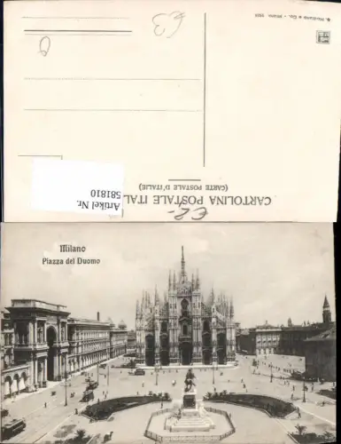 581810,Italy Milano Mailand Piazza del Duomo Dom Straßenbahn