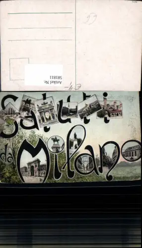 581811,Mehrbild Ak Saluti da Milano Mailand Italy