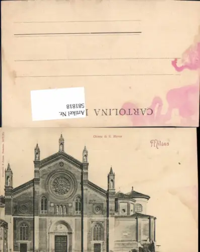 581818,Italy Milano Mailand Chiesa di S. Marco Kirche