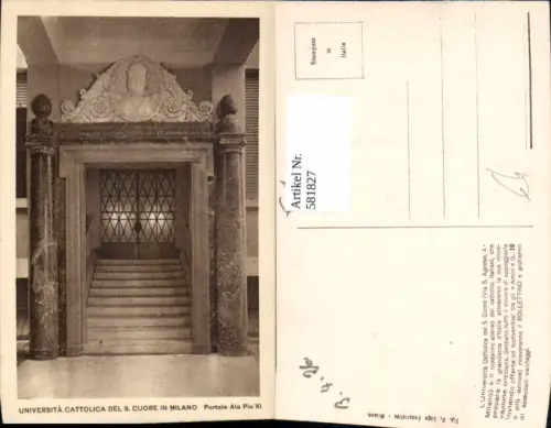 581827,Italy Milano Mailand Universita Cattolica del S. Cuore Portale Ala Pio XI