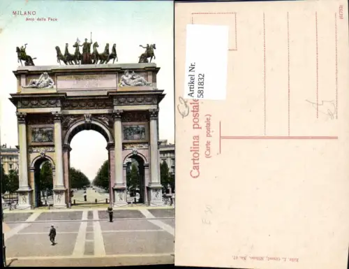 581832,Italy Milano Mailand Arco della Pace Triumphbogen