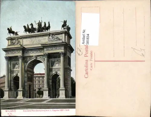 581834,Italy Milano Mailand Arco della Pace Triumphbogen