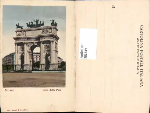 581839,Italy Milano Mailand Arco della Pace Triumphbogen