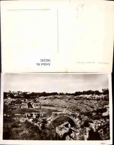 582245,Foto Ak Siracusa Syrakus Italy Anfiteatro Romano Amphitheater Römer Ruine