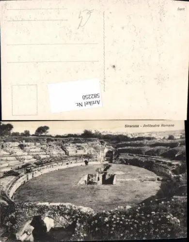 582250,Foto Ak Siracusa Syrakus Italy Anfiteatro Romano Amphitheater Römer Ruine