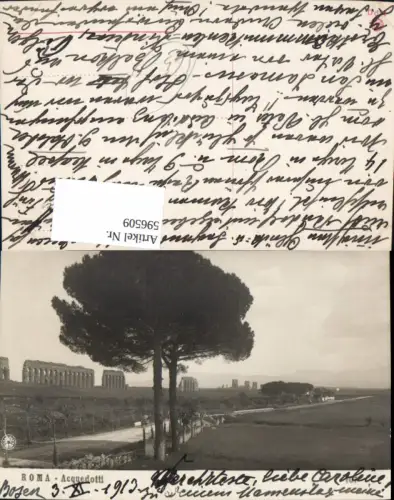 596509,Foto Ak Rom Roma Acquedotti Römische Ruine Italy