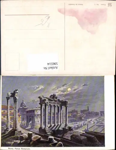 596514,Künstler Ak F. Perlberg Rom Roma Forum Romanum Italy