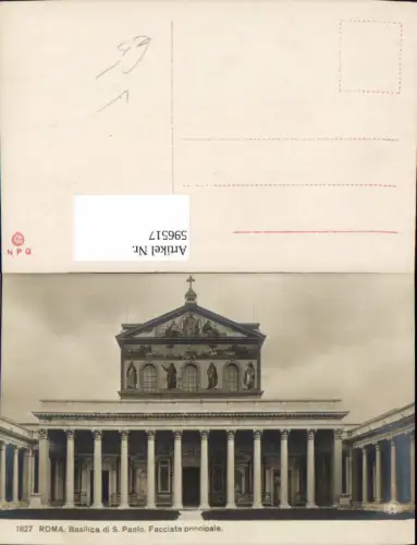 596517,Foto Ak Rom Roma Basilica di S. Paolo Facciata principale Italy