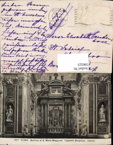 596523,Rom Roma Basilica di S. Maria Maggiore Cappella Borghese Altar Kirche Italy