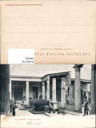 596592,Pompei Casa die Vettii Statue Brunnen Italy