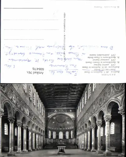 608476,Foto Ak Ravenna Basilica di S. Apollinare in Classe Kirche Innenansicht Italy
