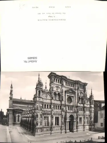 608489,Foto Ak Italy Die Certosa Pavia Kirche