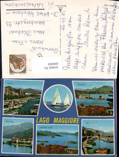 608493,Mehrbild Ak Lago Maggiore Pallanza Arona Cannero Italy