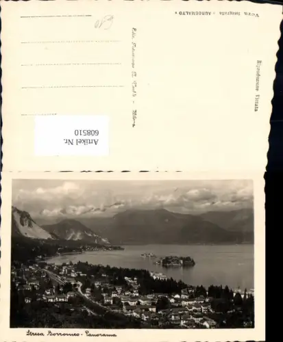 608510,Foto Ak Stresa Borromeo Panorama Italy